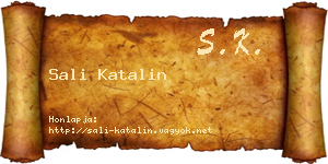 Sali Katalin névjegykártya